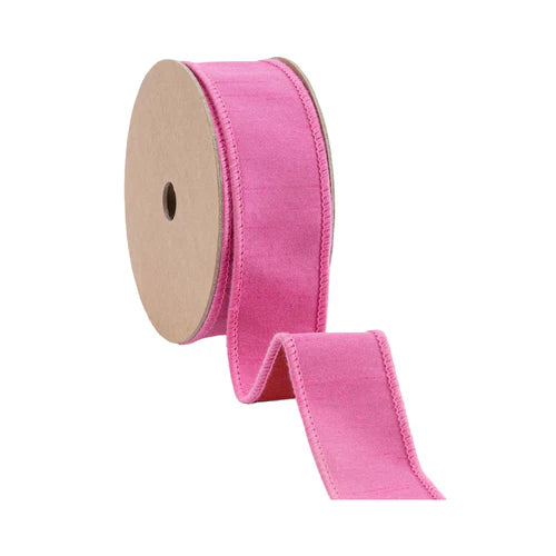 Pink Dupioni with Red Reverse side