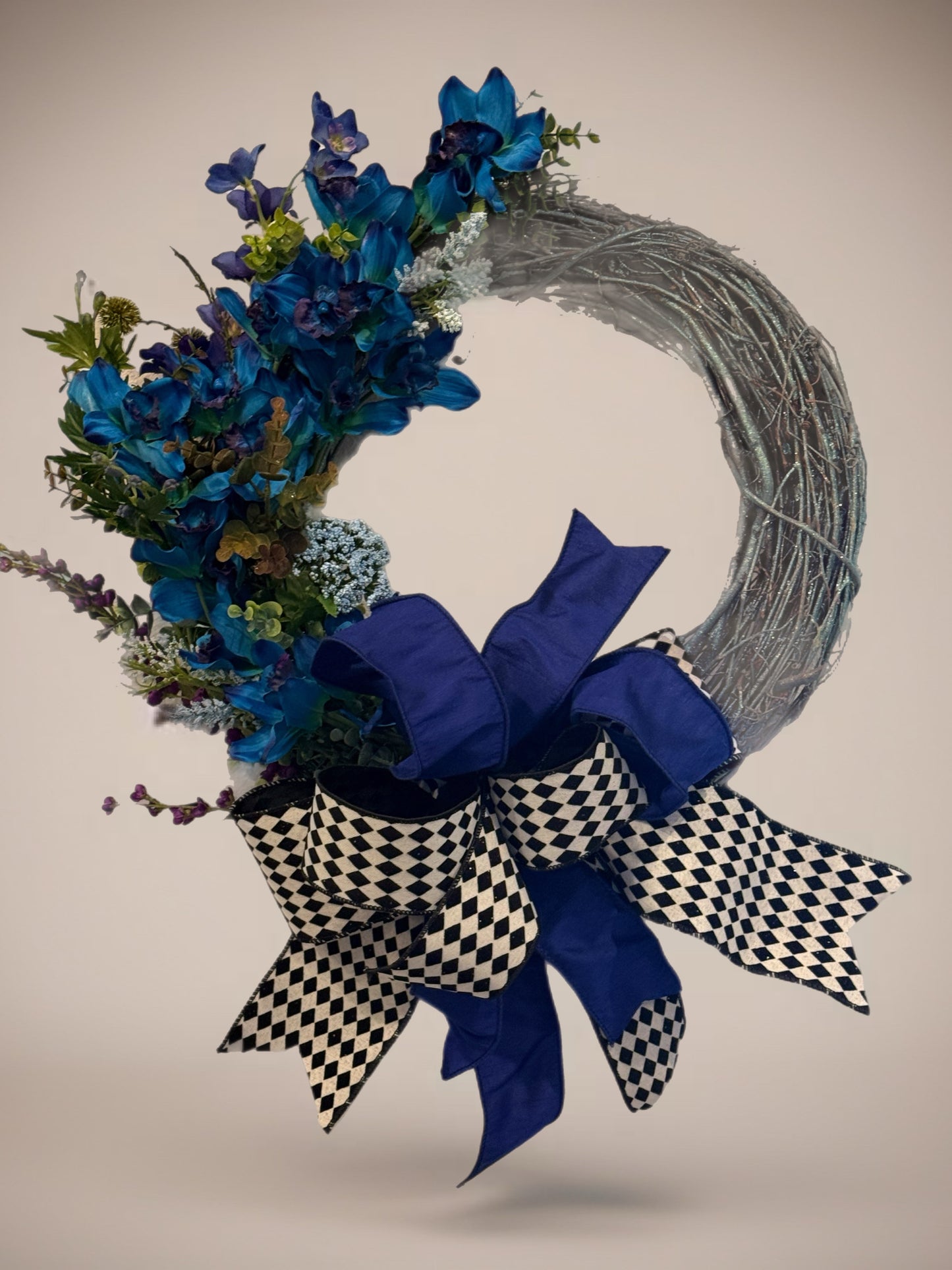 24” Blue spring wreath