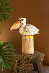 Carved Wood Pelican On A Piling (Coming Soon)