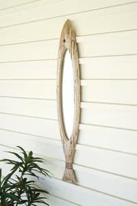 Carved Wooden Fish Mirror