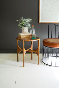 Round Mango Wood Accent Table (Coming Soon)