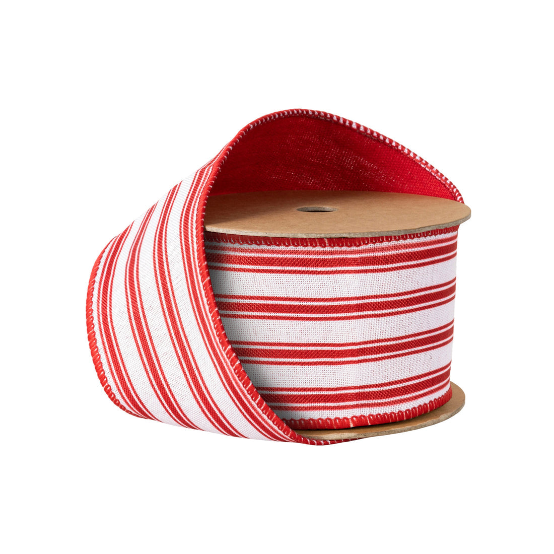 Red ticking stripe ribbon