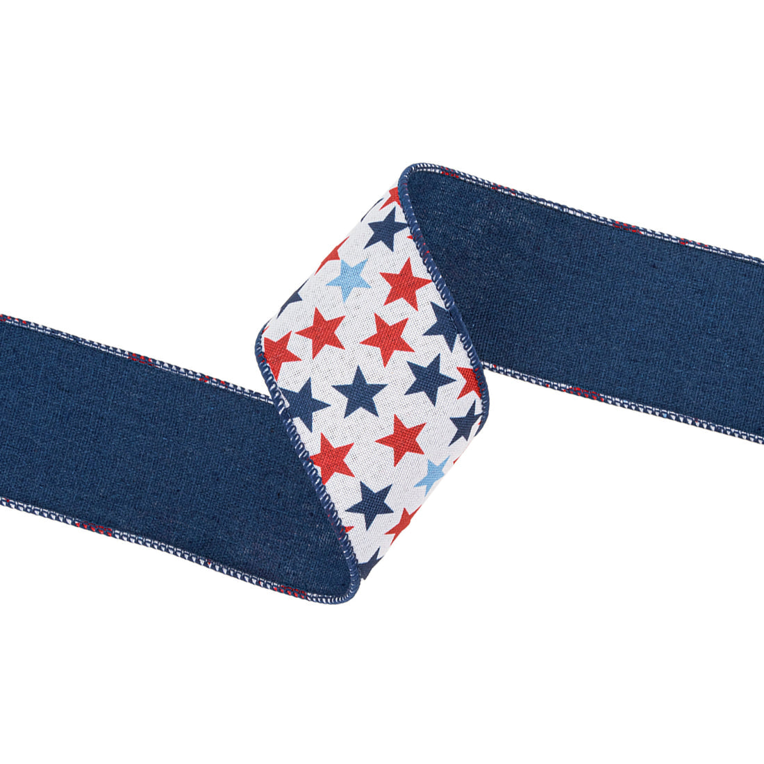White with stars 2.5” Ribbon