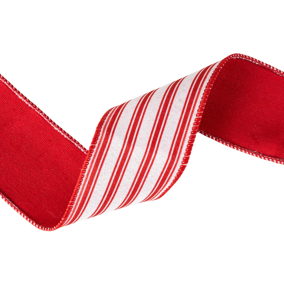 Red ticking stripe ribbon