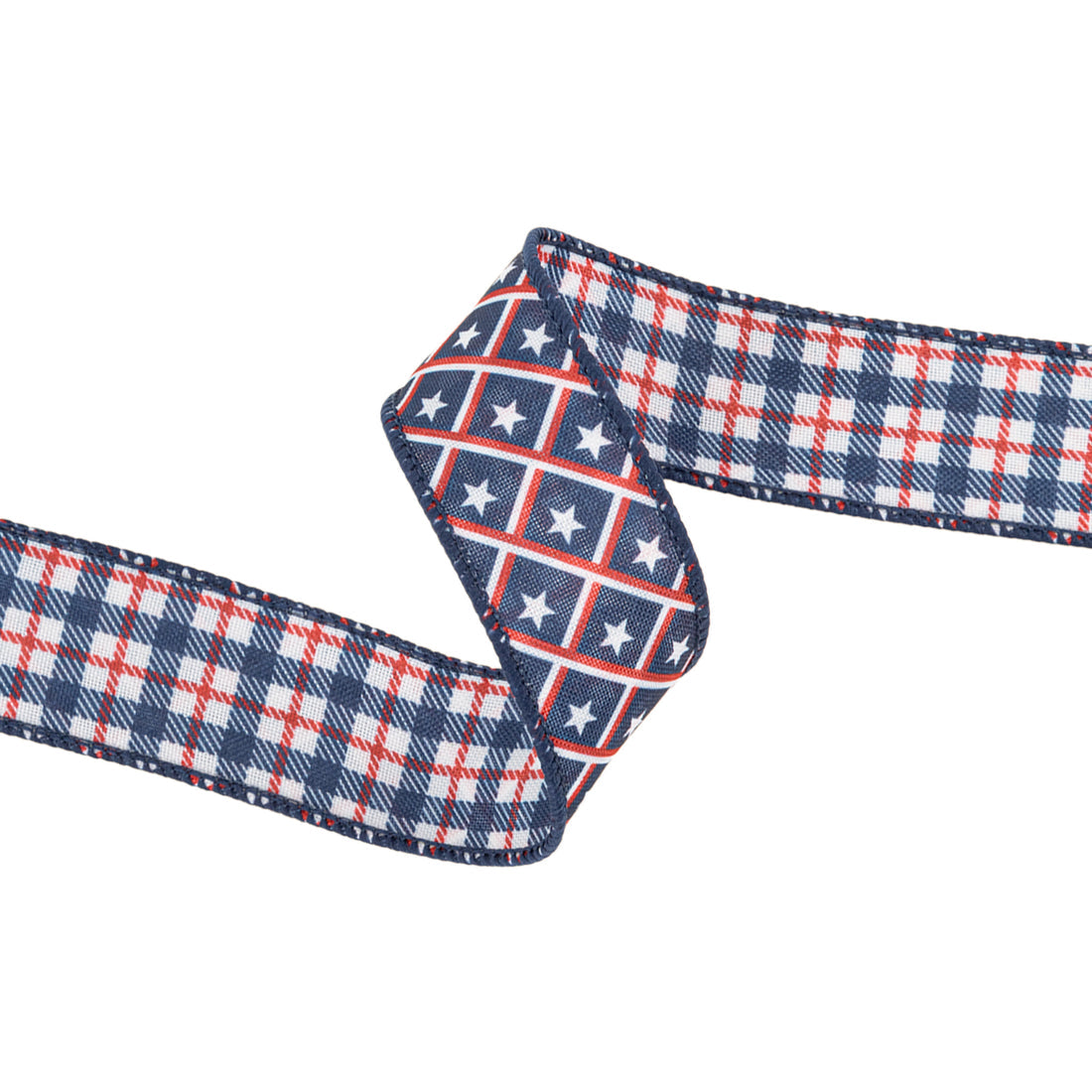Blue and red diamond 1.5” ribbon